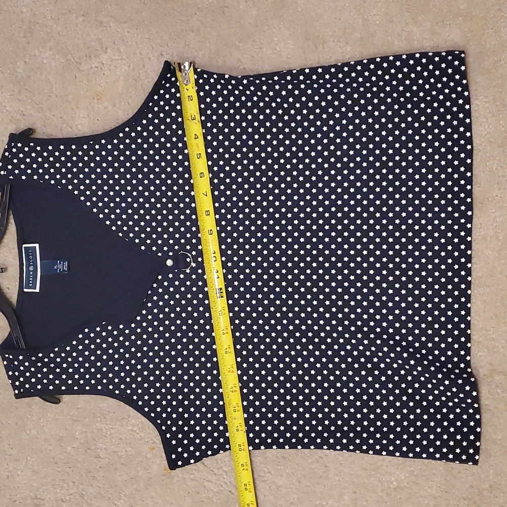 Navy and White Dot Tank‎